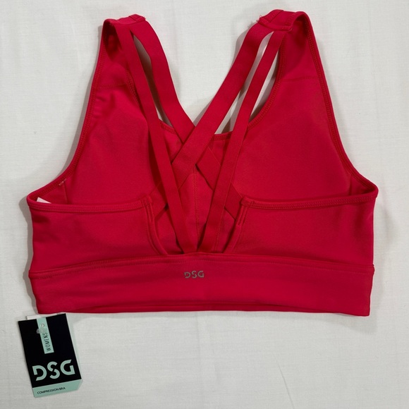 DSG Women's Racerback Compression Bra Watermelon Rouge Size Medium - Picture 2 of 12